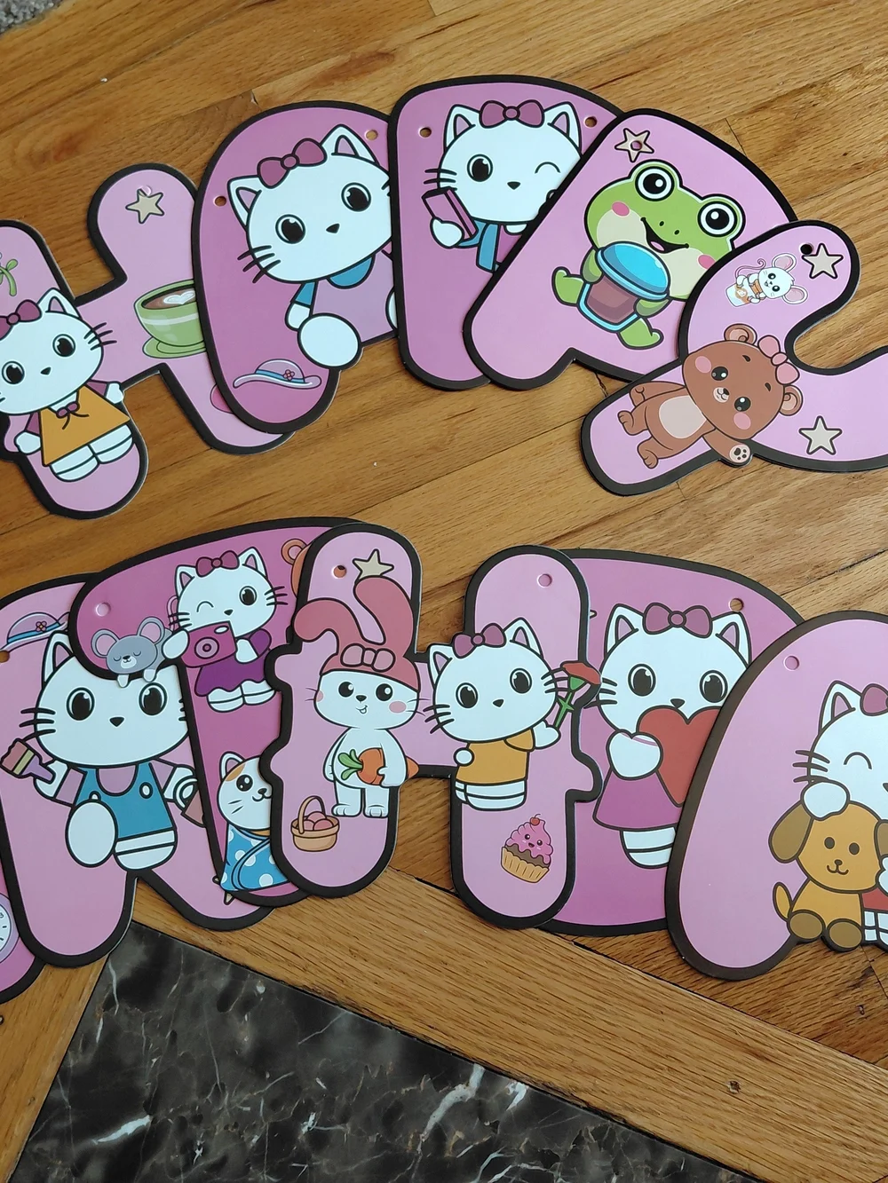 Cute Kitty Cat Happy Birthday Party Decorations Balloons Sign Decorative Set Kit